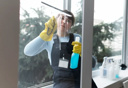 Nettoyage de vitres intérieures et extérieures à la Genétouze